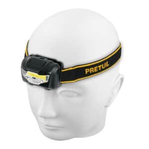 27083 - Linterna de minero LED 100 lm de 3 pilas AAA, PRETUL