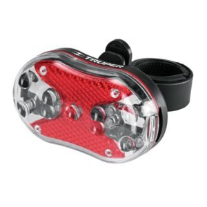 16797 - Linterna trasera para bicicleta 9 LEDs con 2 pilas AAA