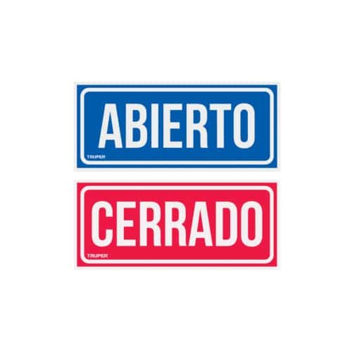18239 - Letrero de señalización "ABIERTO/CERRADO", 28 x 12 cm