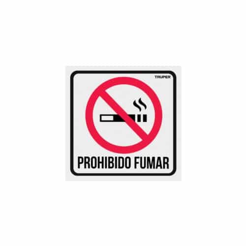 18293 - Letrero de señalización "NO FUMAR", 19 x 19 cm, Truper