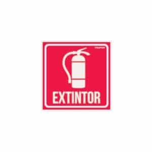 18434 - Letrero de señalización "EXTINTOR", 19 x 19 cm, Truper