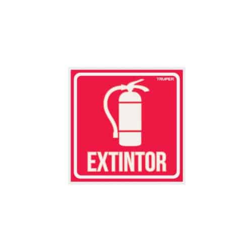 18434 - Letrero de señalización "EXTINTOR", 19 x 19 cm, Truper