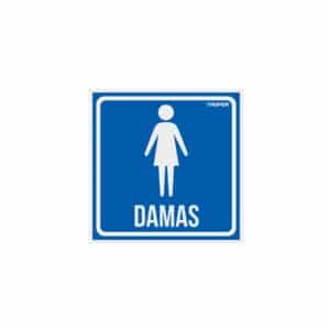 18478 - Letrero de señalización "DAMAS", 19 x 19 cm, Truper
