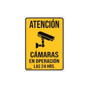 103092 - Letrero de señalización "CÁMARAS EN OPERACIÓN", 25 x 34 cm