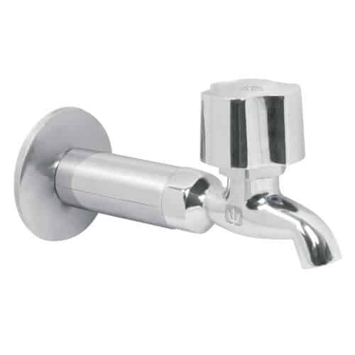 49105 - Llave 1/2" para fregadero con niple y chapeton, cromo, BASIC