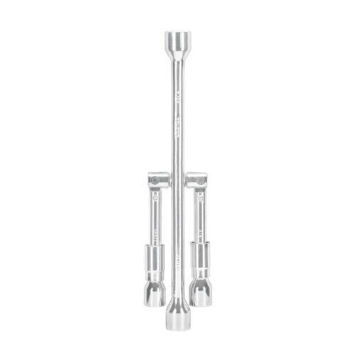 15484 - Llave de cruz 14" plegable pulida y cromada, TRUPER