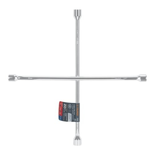 15481 - Llave de cruz 20" pulida y cromada, TRUPER