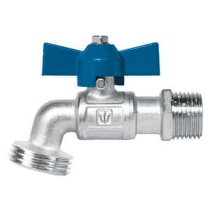 45967 - Llave esfera de latón 1/2", maneral corto, 130g, s/adaptador