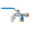 48060 - Llave de esfera doble salida 1/2" de latón, Foset