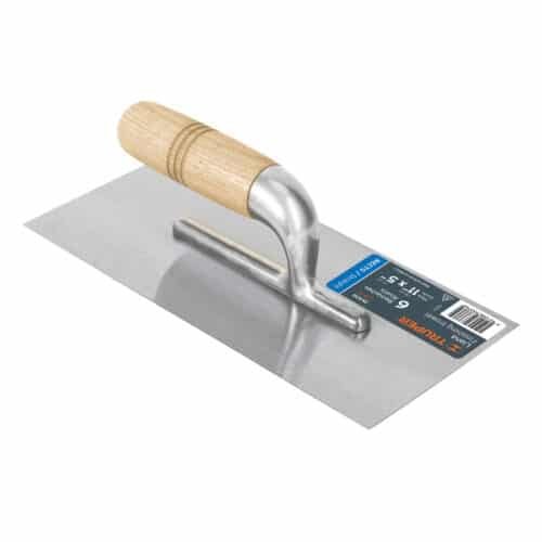 15406 - Llana 11" canto recto, 6 remaches, mgo madera, Truper