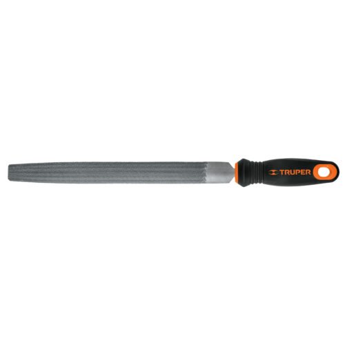 11243 - Lima media caña bastarda 10" mango doble inyección, TRUPER