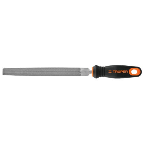 15318 - Lima media caña bastarda 8" mango doble inyección, TRUPER