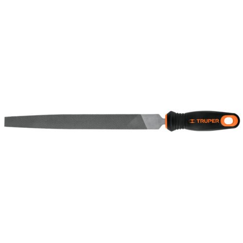 11237 - Lima plana bastarda 10" con mango doble inyección, TRUPER