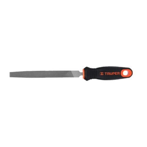 15309 - Lima plana bastarda 6" con mango doble inyección, TRUPER