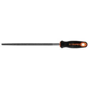 11244 - Lima redonda bastarda 10" con mango doble inyección, TRUPER