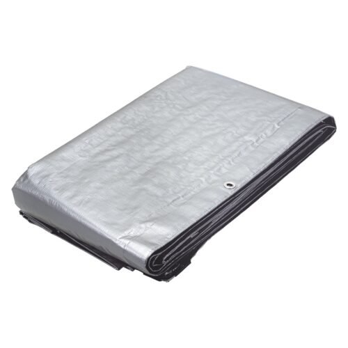 15366 - Lona de polietileno reforzada 5 x 6 m, gris, 180g/m2, TRUPER