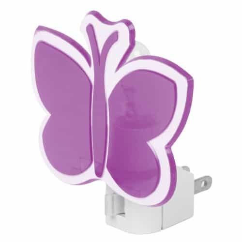 46293 - Luz de noche con lámpara E12, mariposa, Volteck