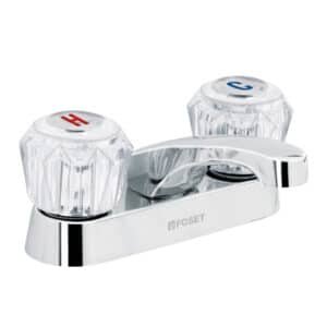 49231 - Mezcladora 4" para lavabo, nariz larga, manerales acrílico
