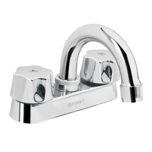 49236 - Mezcladora 4" para lavabo, cuello curvo, cartucho cerámico
