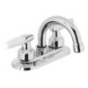 49204 - Mezcladora 4" para lavabo, cuello curvo, manerales cono