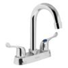 49280 - Mezcladora 4" para lavabo, cuello bar, manerales palanca