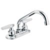 47687 - Mezcladora 4" para lavabo, cuello tubular, manerales cono