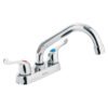 47686 - Mezcladora 4" para lavabo, tubular, manerales palanca