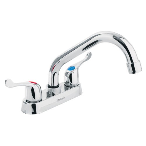 47686 - Mezcladora 4" para lavabo, tubular, manerales palanca