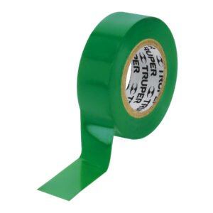 13511 - Cinta de aislar de 9 m x 19 mm, verde, Truper