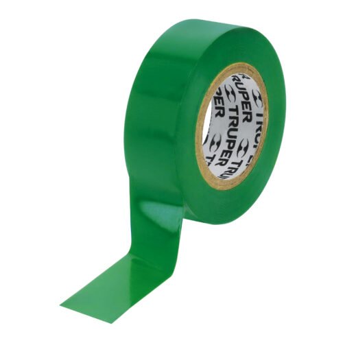 13511 - Cinta de aislar de 9 m x 19 mm, verde, Truper