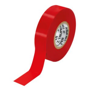 12504 - Cinta de aislar de 18 m x 19 mm, roja, Truper