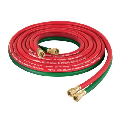 28301 - Manguera cuata reforzada de 4.5 m para oxiacetileno, PRETUL
