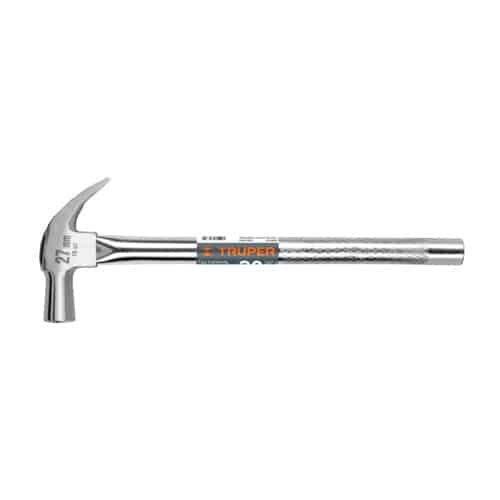 10914 - Martillo cabeza cónica 27 mm uña curva, mango tubular,TRUPER
