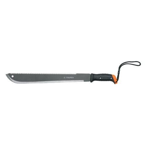 15893 - Machete doble filo 18", cacha atornillada, funda de cartón