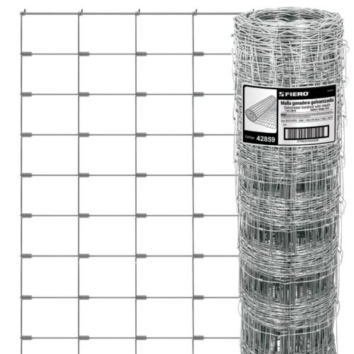 42859 - Rollo malla borreguera, 1m x 50m acero galvanizado, 23kg