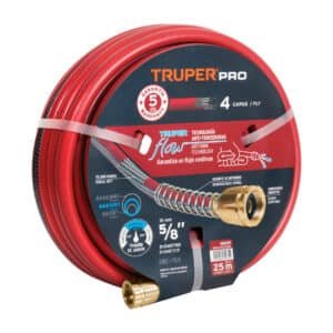 16039 - Manguera 5/8" super reforzada 4 capas 25 m conexiones metal