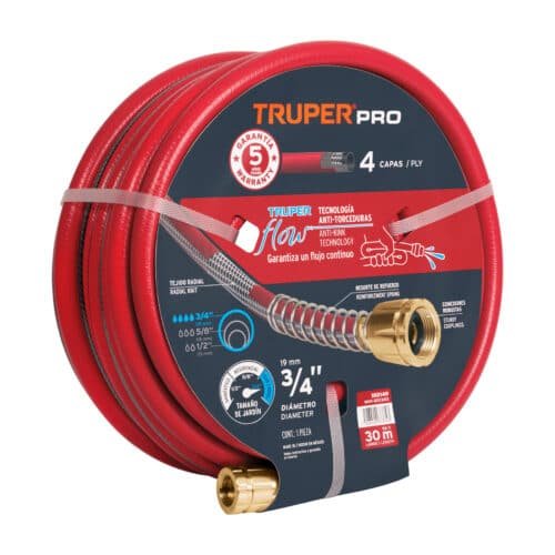 100149 - Manguera 3/4" super reforzada 4 capas conexiones metal 30m