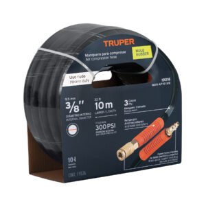 19016 - Manguera para compresor, de hule, 10m x 3/8", Truper