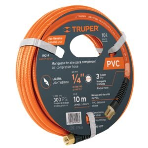 19014 - Manguera para compresor, de PVC, 10m x 1/4", Truper