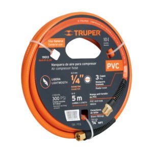 19013 - Manguera para compresor, de PVC, 5m x 1/4", Truper