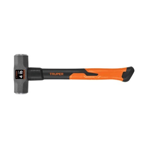 MD-4F.jpg 16536 - Marro octagonal 4 lb, mango de fibra de vidrio 14", Truper