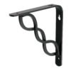 47700 - Ménsula reforzada negra 6 x 6", diseño trenza, FIERO