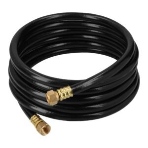 40078 - Manguera para gas, PVC negra, 3/8"x4 m, c/conexión, Foset