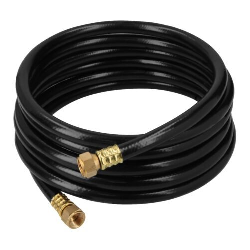 40078 - Manguera para gas, PVC negra, 3/8"x4 m, c/conexión, Foset