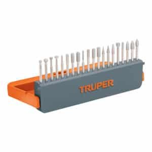 103032 - Kit de puntas diamantadas p/hta. rotativa, 20 pzs, TRUPER