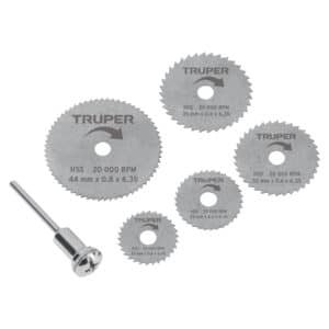 102328 - Kit de minidiscos sierra p/herramienta rotativa,5 pzs,TRUPER
