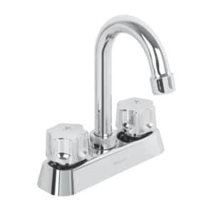 49288 - Mezcladora 4" lavabo, ABS, cuello bar, hexagonal, BASIC