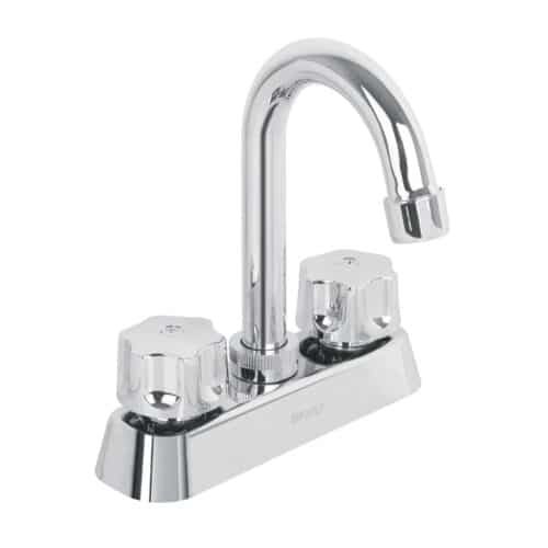 49288 - Mezcladora 4" lavabo, ABS, cuello bar, hexagonal, BASIC