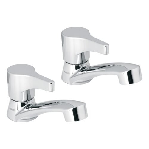 48382 - Juego llaves individuales lavabo, ABS, palanca, BASIC
