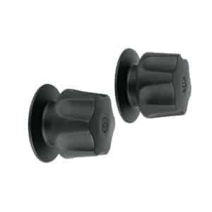 46881 - Juego de 2 manerales hex. metálicos negro p/regadera, Basic